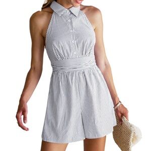 CUPSHE Women's City Escape Striped Romper